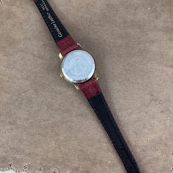 Vintage French Axcess Moon Phase w/Date Mother of Pearl Face Watch